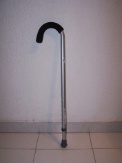 Bastón Mango Curvo de Aluminio